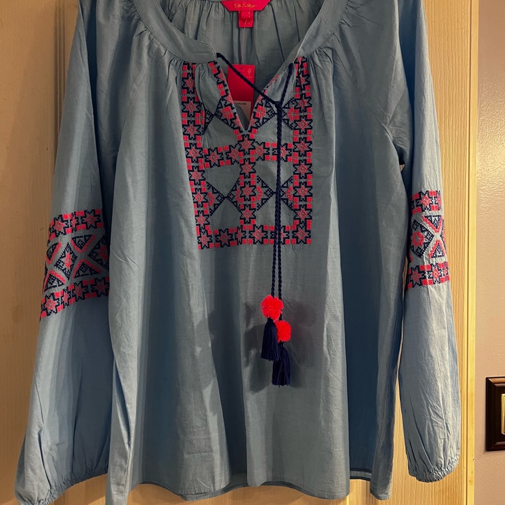 Long sleeve Lily Pulitzer cotton top